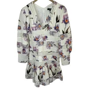 Beulah Women's White and Purple Dress